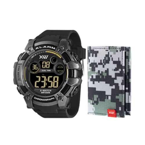 Relógio Masculino Digital X Watch Xmppd788-k0btpxpx Robusto Preto com Acessório