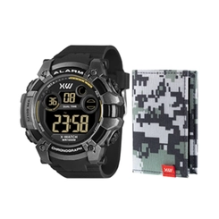 Relógio Masculino Digital X Watch Xmppd788-k0btpxpx Robusto Preto com Acessório
