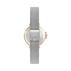 Relógio Feminino Condor Co2035oae/k4b Prata com Detalhes Dourados e Brilho