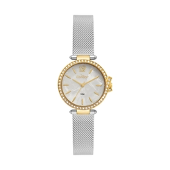 Relógio Feminino Condor Co2035oae/k4b Prata com Detalhes Dourados e Brilho