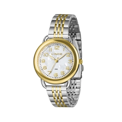 Relógio Feminino Analógico Lince Lrtm028l36-b2sk Pulseira Mista Prata e Dourada