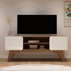 Rack para TV até 65" Artely Duetto Cinamomo/Off White SE