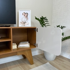 Rack para TV até 65" Artely Duetto Cinamomo/Off White SE