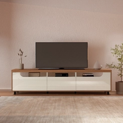 Rack para TV até 75" Mercury Artely Cinamomo/Off White SE