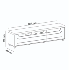 Rack para TV até 75" Mercury Artely Cinamomo/Off White SE