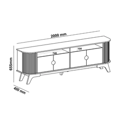 Rack para TV até 80" Vivaldi Artely Cinamomo/Off White SE