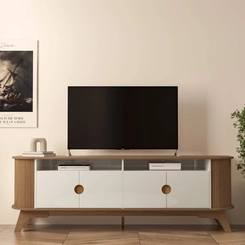 Rack para TV até 80" Vivaldi Artely Cinamomo/Off White SE