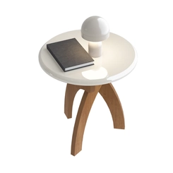 Mesa de Apoio Jade Artely Cinamomo/Off White SE