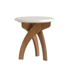 Mesa de Apoio Jade Artely Cinamomo/Off White SE