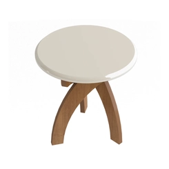 Mesa de Apoio Jade Artely Cinamomo/Off White SE