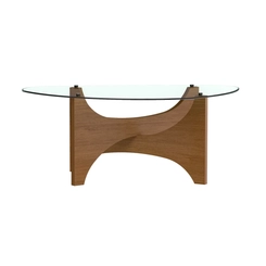 Mesa de Centro com Vidro Levitá Artely Cinamomo SE