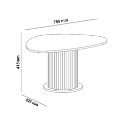 Mesa de Centro Prime Artely Cinamomo/Off White SE