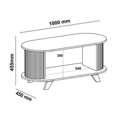 Mesa de Centro Vivaldi Artely Cinamomo/Off White SE