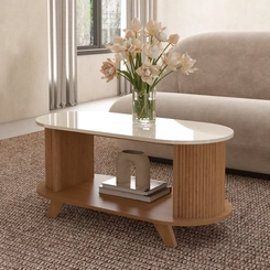 Mesa de Centro Vivaldi Artely Cinamomo/Off White SE
