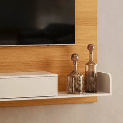 Painel Suspenso Evo HB Móveis 3220 Cinamomo/Off White