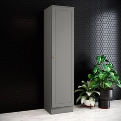 Paneleiro 50cm 1 Porta Henn Americana C372-131 Cinza SE