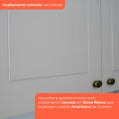 Paneleiro 50cm 1 Porta Henn Americana C372-131 Cinza SE
