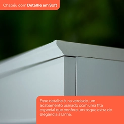 Paneleiro 50cm 1 Porta Henn Americana C372-131 Cinza SE