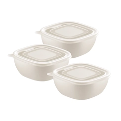 Conjunto com 3 Potes de 600ml Tramontina Algodão