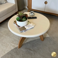 Mesa de Apoio Jade Artely 004791 Cinamomo/Off White SE