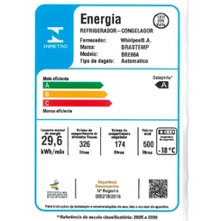 Geladeira 2 Portas Frost Free 500L Brastemp BRE66AB Branca Bivolt