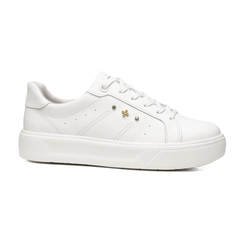 Tênis Feminino Pegada Clássico Detalhes Discretos Branco