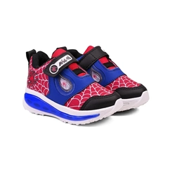 Tênis Infantil Menino Super-Herói Mini Pé Vermelho/Azul Royal