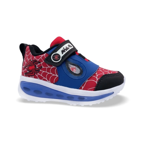 Tênis Infantil Menino Super-Herói Mini Pé Vermelho/Azul Royal