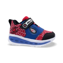 Tênis Infantil Menino Super-Herói Mini Pé Vermelho/Azul Royal