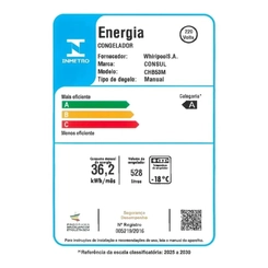 Freezer Horizontal 2 Portas 528L Consul CHB53MB Branco