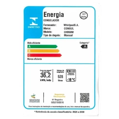 Freezer Horizontal 2 Portas 528L Consul CHB53MB Branco