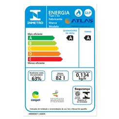 Fogão 5 Bocas Mesa Inox Atlas Agile 300002042 Branco Bivolt