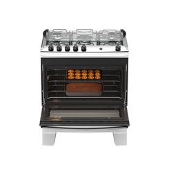 Fogão 5 Bocas Mesa Inox Atlas Agile 300002042 Branco Bivolt