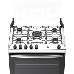 Fogão 5 Bocas Mesa Inox Atlas Agile 300002042 Branco Bivolt