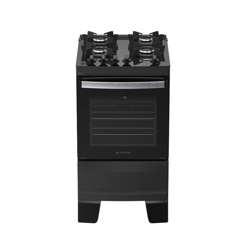 Fogão 4 Bocas Mesa de Vidro Atlas Agile Glass 300002045 Preto Bivolt