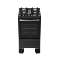 Fogão 4 Bocas Mesa de Vidro Atlas Agile Glass 300002045 Preto Bivolt