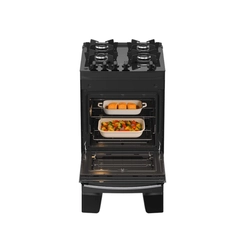 Fogão 4 Bocas Mesa de Vidro Atlas Agile Glass 300002045 Preto Bivolt