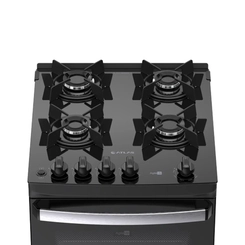 Fogão 4 Bocas Mesa de Vidro Atlas Agile Glass 300002045 Preto Bivolt