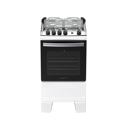 Fogão 4 Bocas Mesa Inox Atlas Agile 300002039 Branco Bivolt