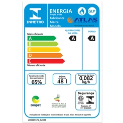 Fogão 4 Bocas Mesa Inox Atlas Agile 300002039 Branco Bivolt