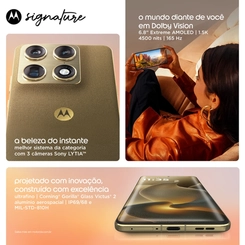 Smartphone Motorola Signature 512GB 12GB Câmera 50MP e Selfie 50MP Preto