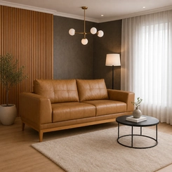 Sofá 3 Lugares 210cm Magazin Monte Carlo 669989 Marrom SE