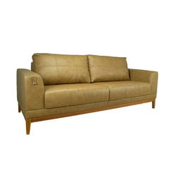 Sofá 3 Lugares 210cm Magazin Monte Carlo 669989 Marrom SE