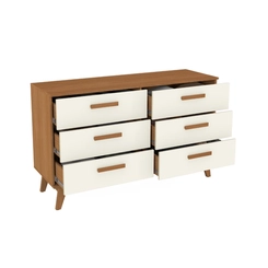 Cômoda 6 Gavetas Kappesberg T268 Canela/Off White SE