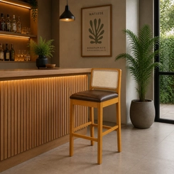 Banqueta Estofada Kappesberg Sara A075 Caramelo SE
