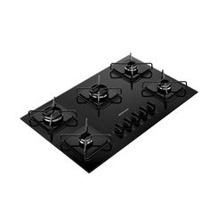 Cooktop 5 Bocas Mesa de Vidro Brastemp BDD75BEUNA Preto Bivolt SE
