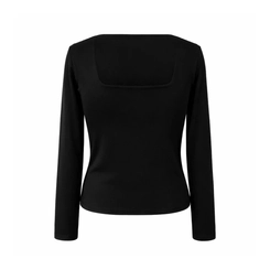 Blusa Feminina Gola Quadrada Casual Free Preta