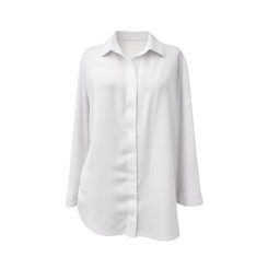 Camisa Social Lisa Feminina Casual Free Branco