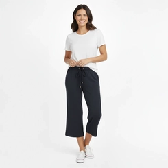 Calça Pantacourt Feminina Casual Free Preta Confortável