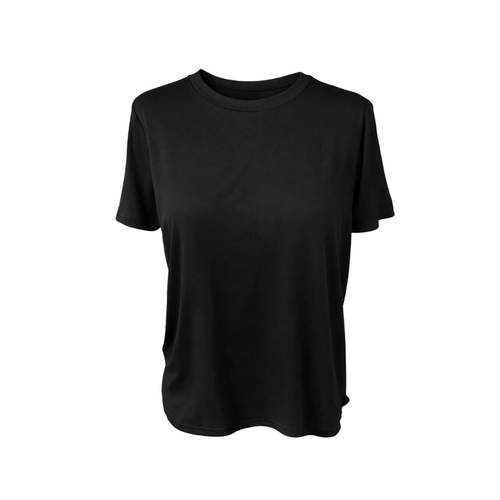 Camiseta Feminina Dry Fit Manga Curta Gola Redonda Aeron Preta